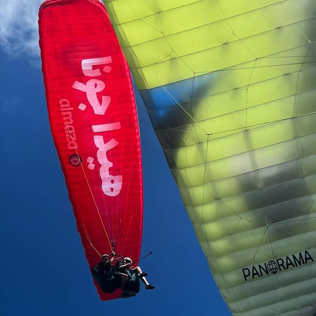 Paragliding on the beach