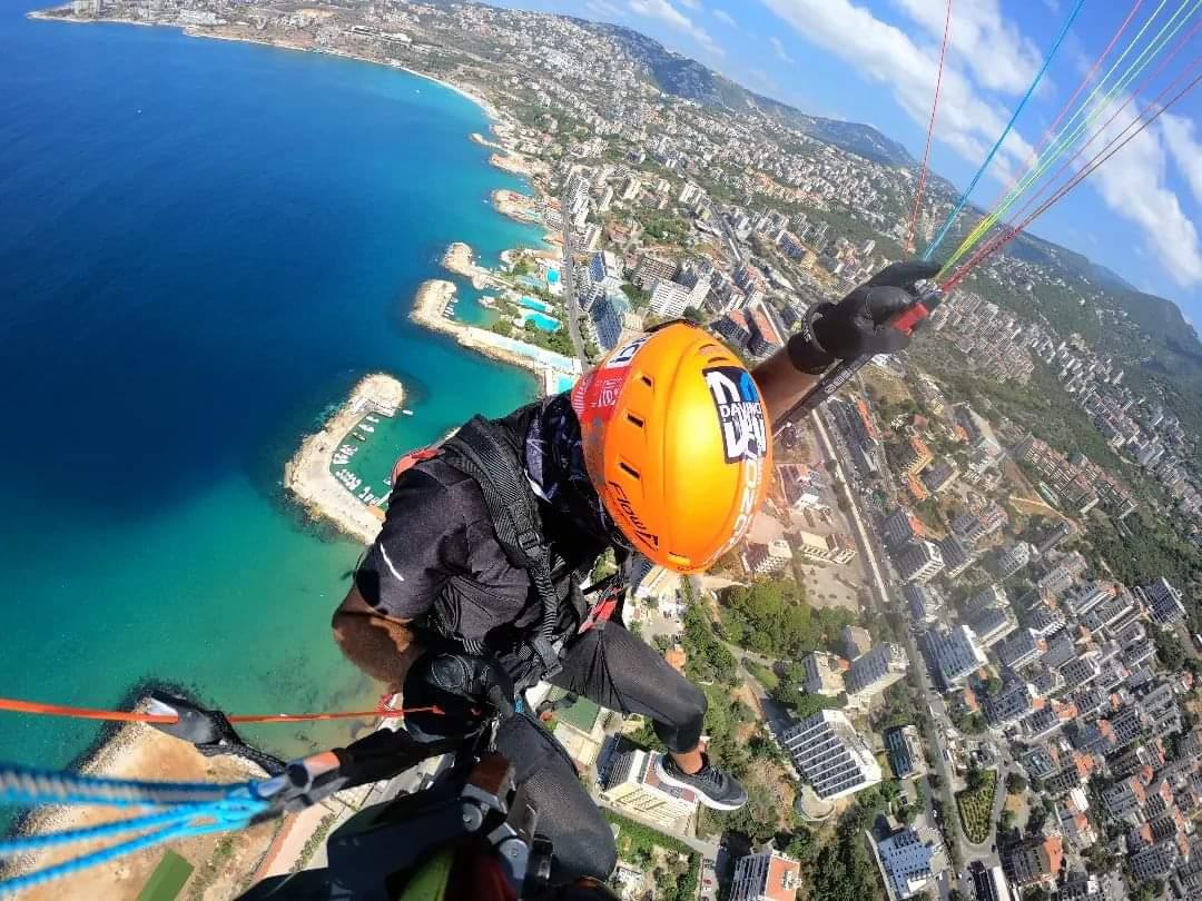 Paragliding on the beach